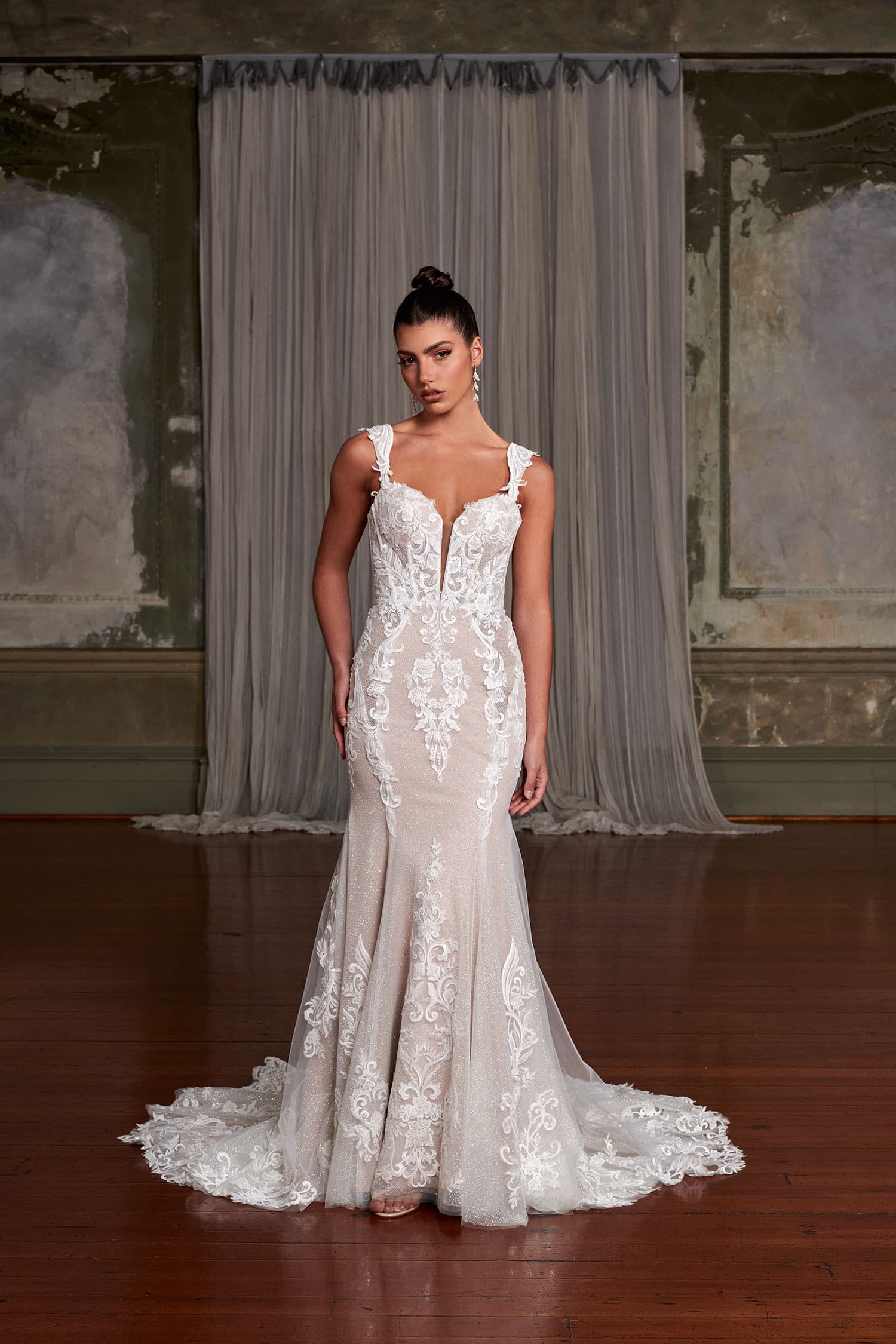 Allure Bridals Wedding Dress Fishtail Fit & Flare Satin Mermaid Trumpet  White 2 - Dresses